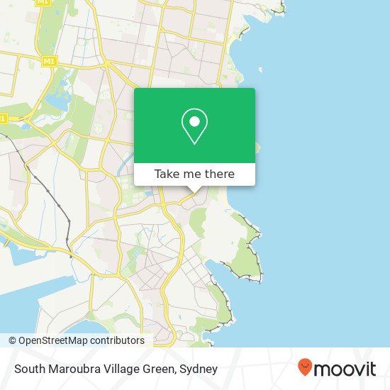 South Maroubra Village Green map