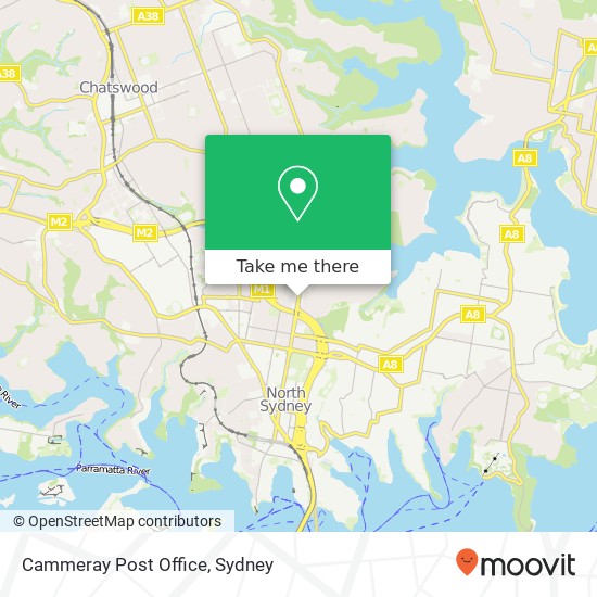 Cammeray Post Office map