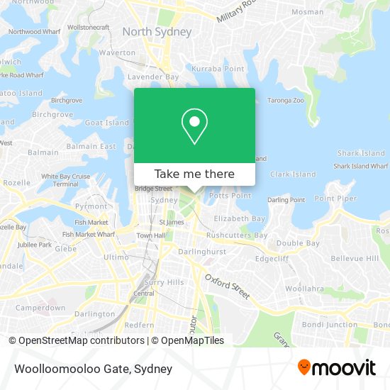 Mapa Woolloomooloo Gate