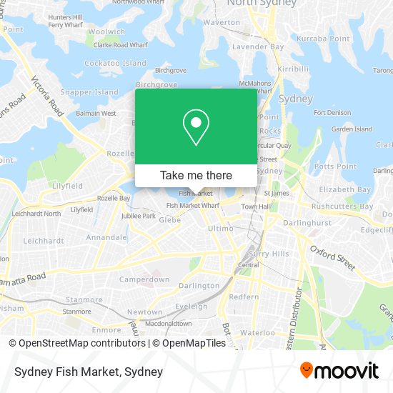 Mapa Sydney Fish Market