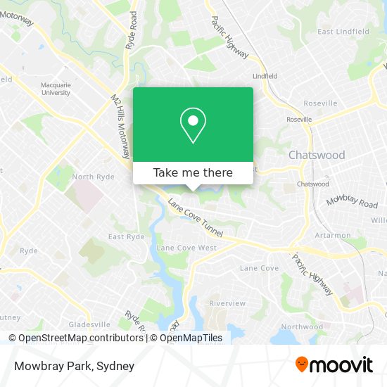 Mowbray Park map