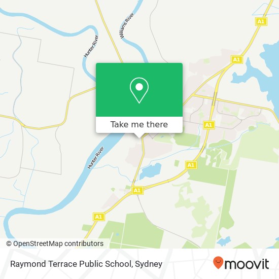 Raymond Terrace Public School map