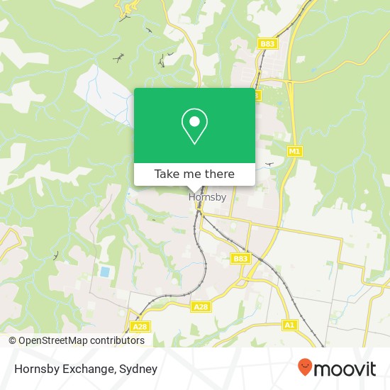 Mapa Hornsby Exchange