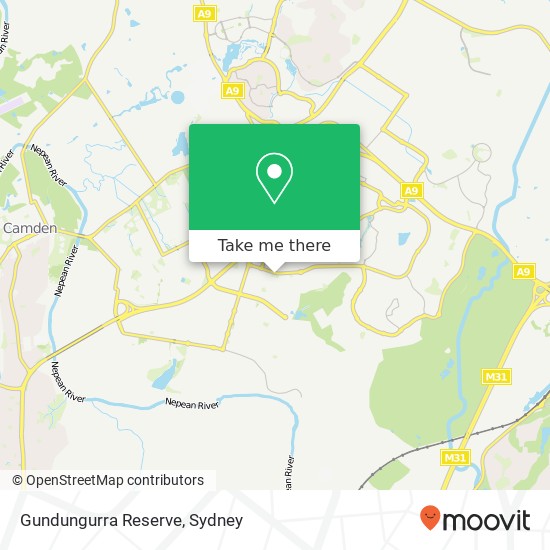 Gundungurra Reserve map