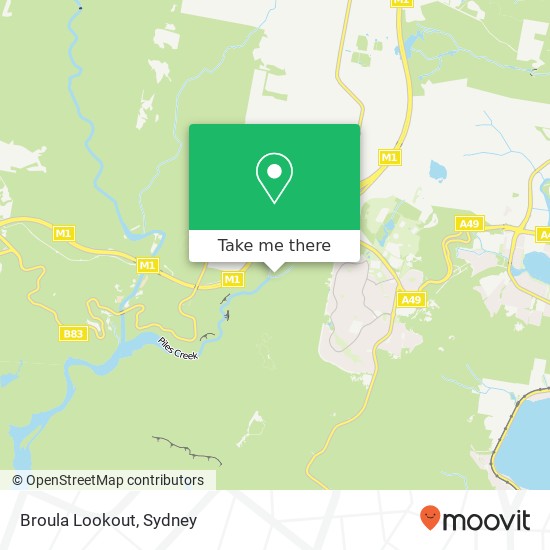 Broula Lookout map