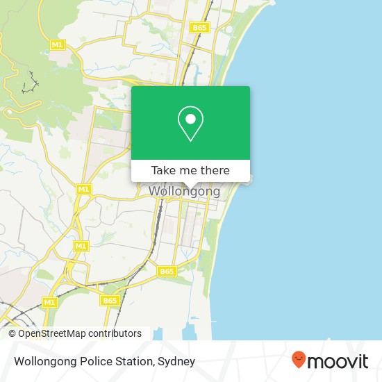 Mapa Wollongong Police Station