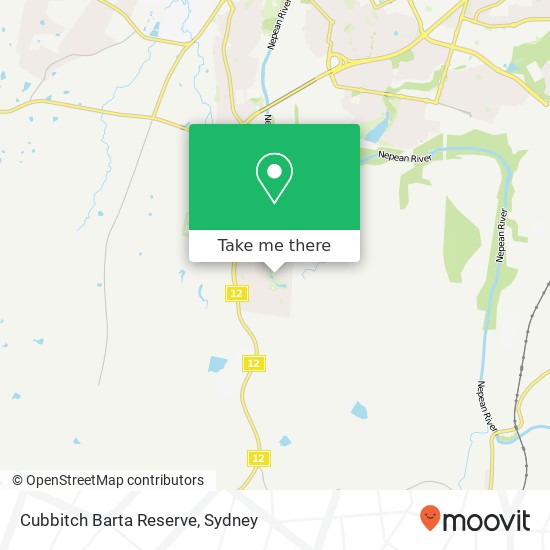 Mapa Cubbitch Barta Reserve