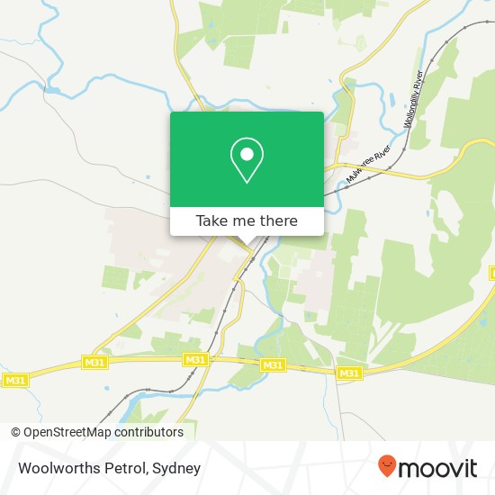 Mapa Woolworths Petrol