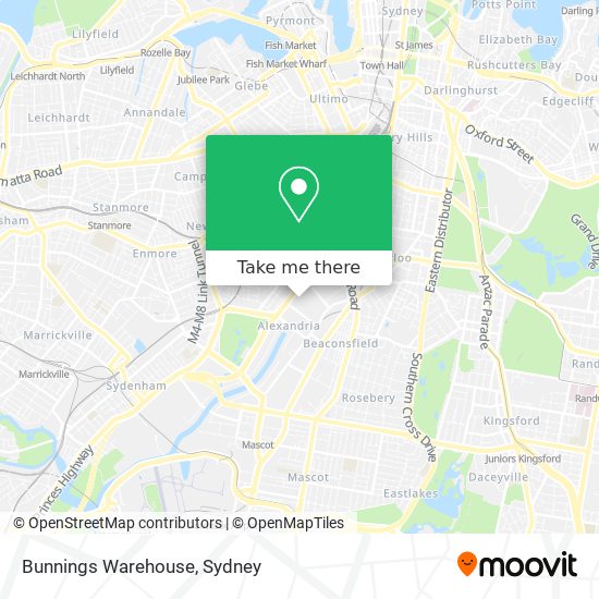 Bunnings Warehouse map