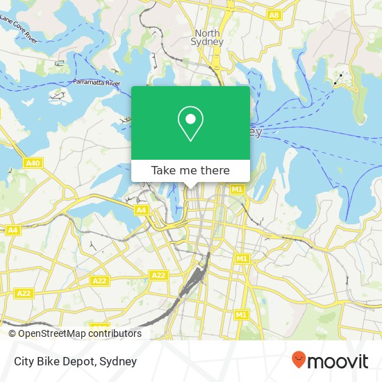 City Bike Depot map