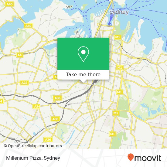 Millenium Pizza map