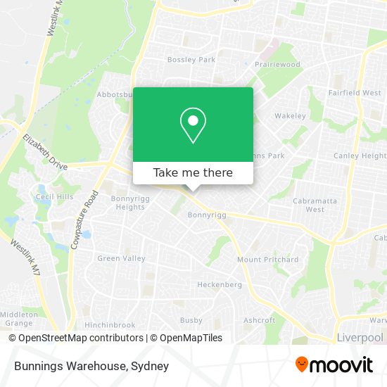 Bunnings Warehouse map