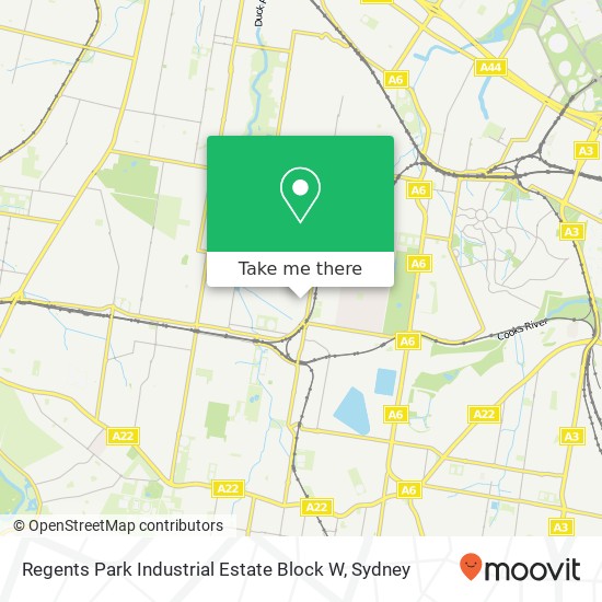 Regents Park Industrial Estate Block W map