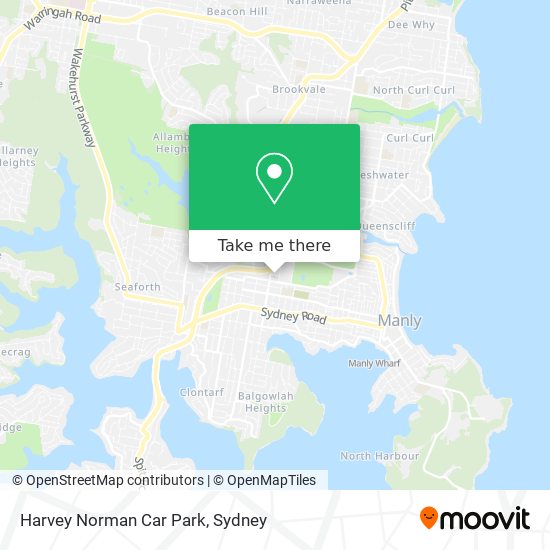 Mapa Harvey Norman Car Park