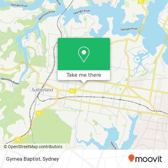 Gymea Baptist map