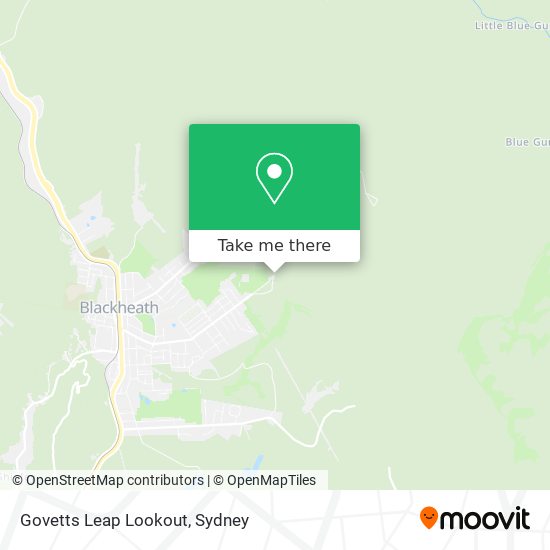 Govetts Leap Lookout map