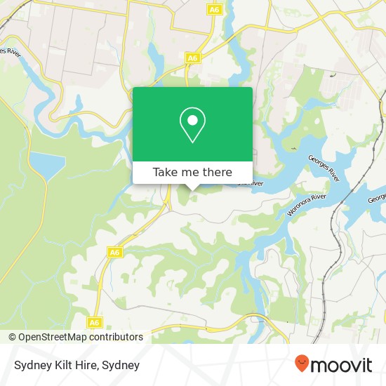 Mapa Sydney Kilt Hire