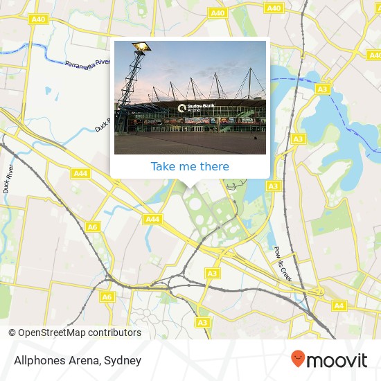 Allphones Arena map