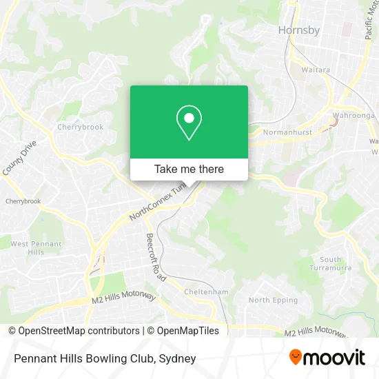 Pennant Hills Bowling Club map