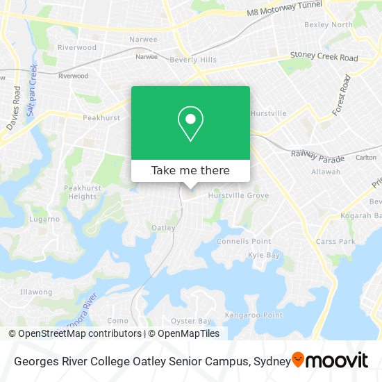 Georges River College Oatley Senior Campus map