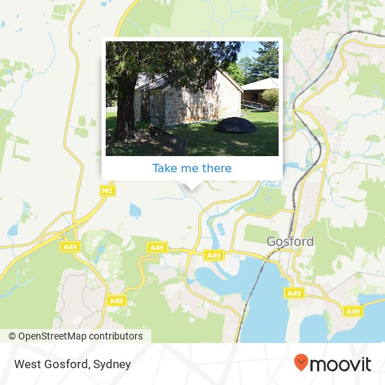 Mapa West Gosford