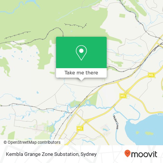 Kembla Grange Zone Substation map