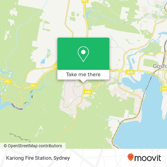 Kariong Fire Station map