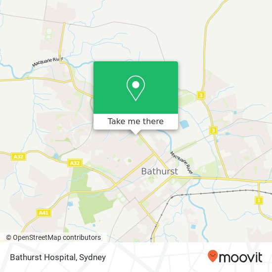 Mapa Bathurst Hospital