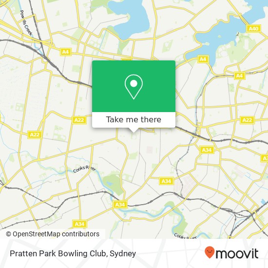 Pratten Park Bowling Club map