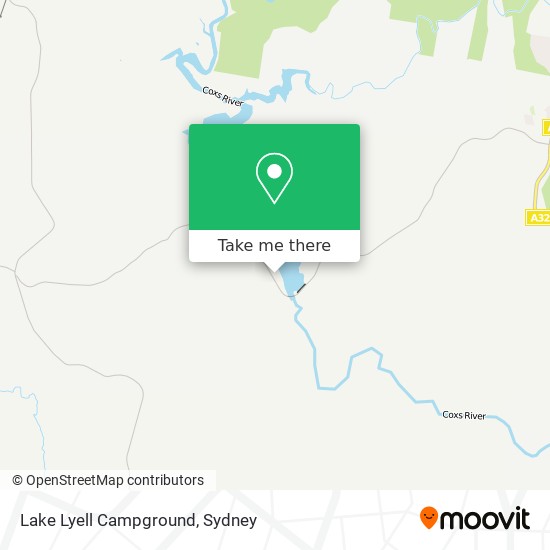 Mapa Lake Lyell Campground