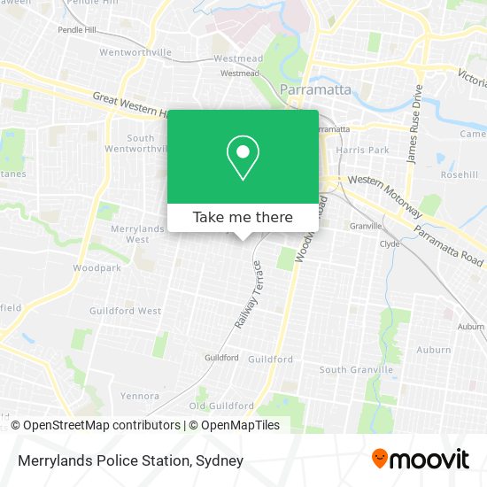 Merrylands Police Station map