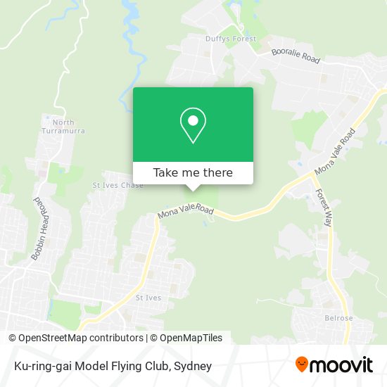 Mapa Ku-ring-gai Model Flying Club