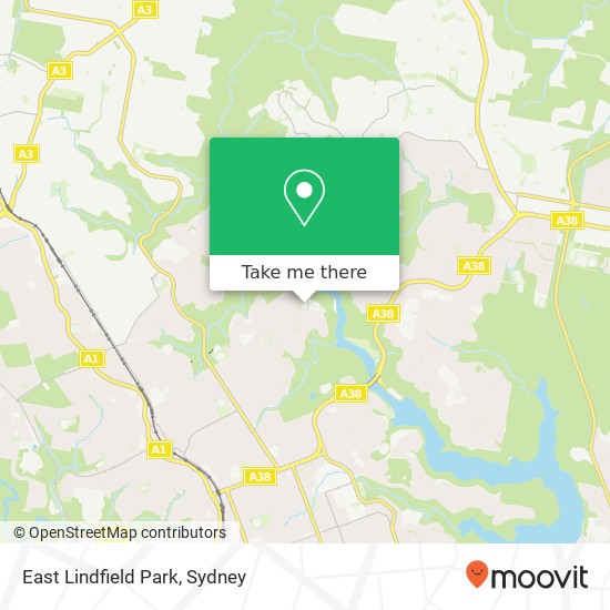 Mapa East Lindfield Park