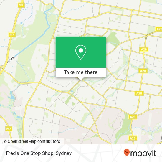 Fred's One Stop Shop map