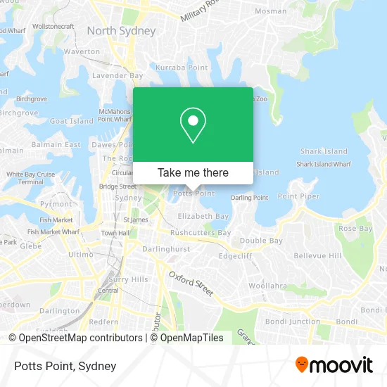 Potts Point map