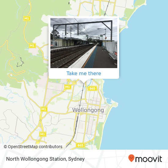 North Wollongong Station map