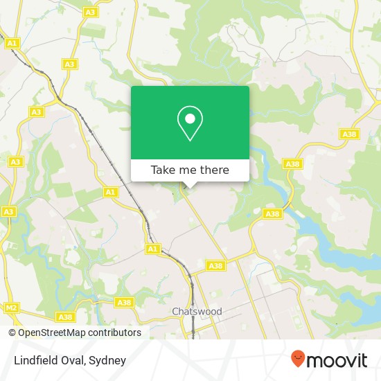 Lindfield Oval map