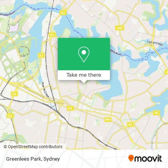 Mapa Greenlees Park