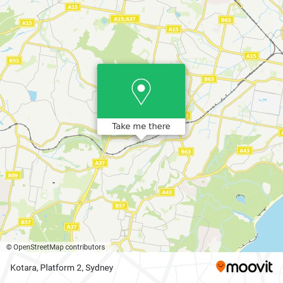 Kotara, Platform 2 map