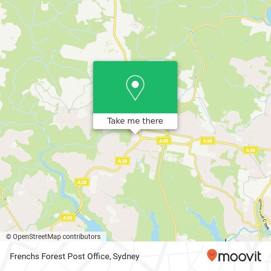 Frenchs Forest Post Office map