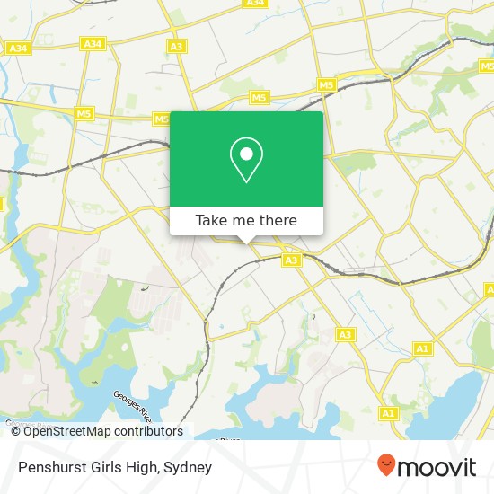 Penshurst Girls High map