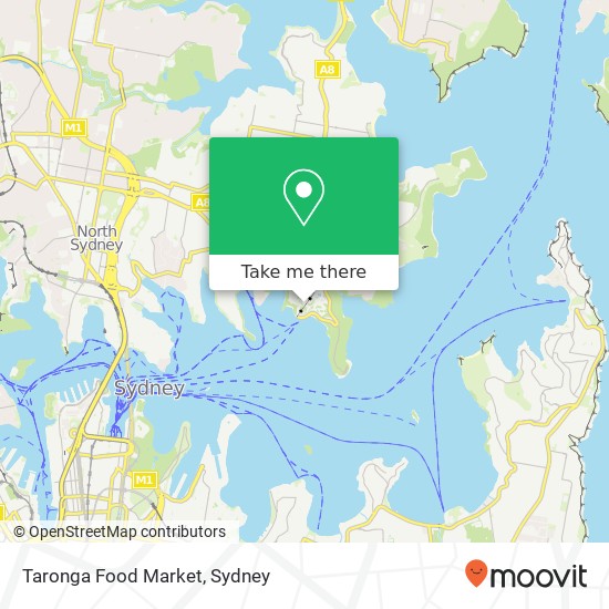 Mapa Taronga Food Market