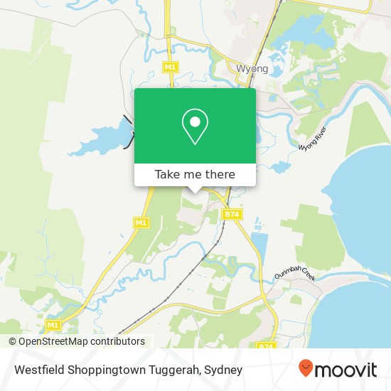 Mapa Westfield Shoppingtown Tuggerah