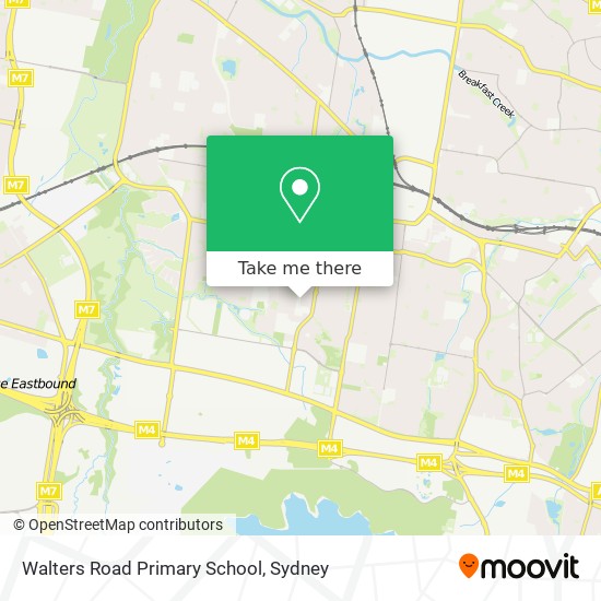 Mapa Walters Road Primary School