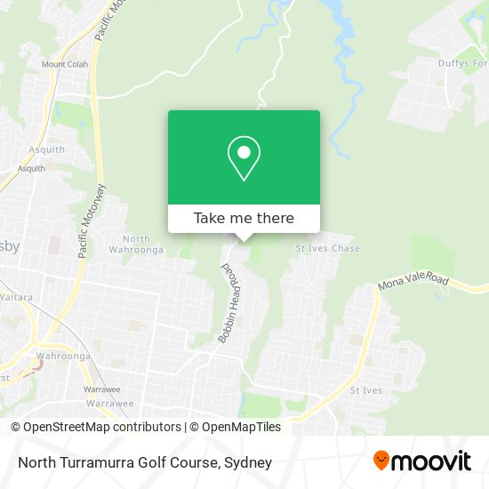 Mapa North Turramurra Golf Course