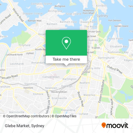 Mapa Glebe Market