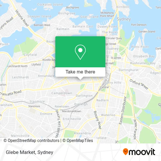 Mapa Glebe Market