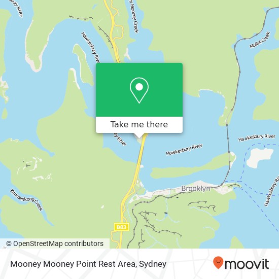 Mapa Mooney Mooney Point Rest Area
