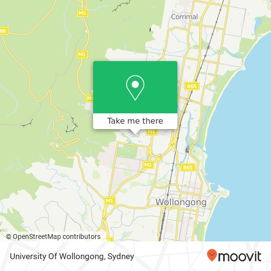 University Of Wollongong map