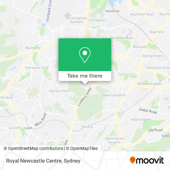Mapa Royal Newcastle Centre